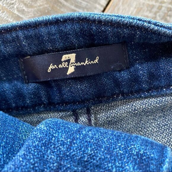 7 For All Mankind-Janette Tapered Medium Wash Overalls (Size:27) - Picture 16 of 16